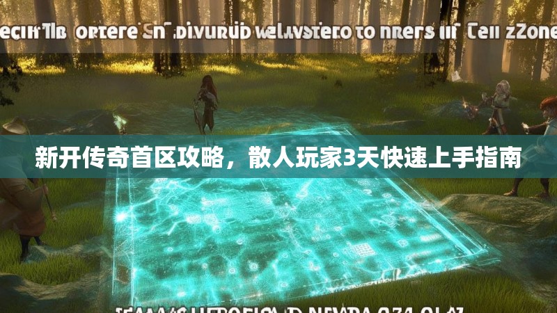 新开传奇首区攻略，散人玩家3天快速上手指南