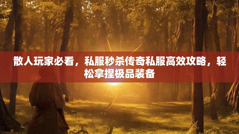 散人玩家必看，私服秒杀传奇私服高效攻略，轻松拿捏极品装备