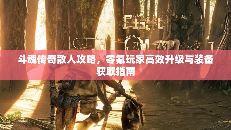 斗魂传奇散人攻略，零氪玩家高效升级与装备获取指南