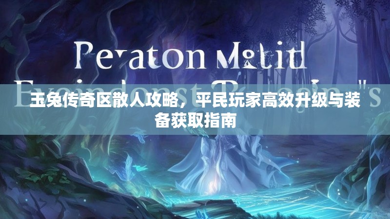 玉兔传奇区散人攻略，平民玩家高效升级与装备获取指南