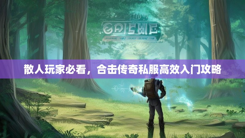 散人玩家必看，合击传奇私服高效入门攻略