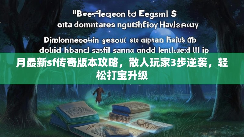 月最新sf传奇版本攻略，散人玩家3步逆袭，轻松打宝升级