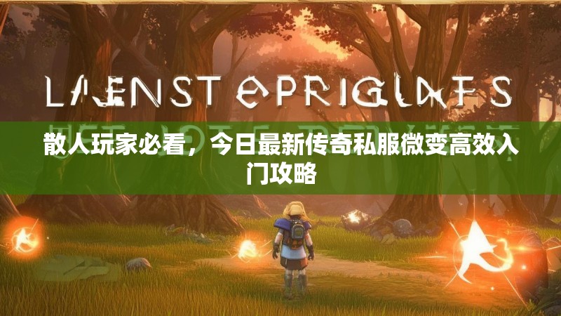 散人玩家必看，今日最新传奇私服微变高效入门攻略
