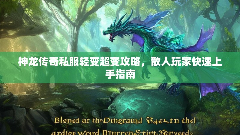 神龙传奇私服轻变超变攻略，散人玩家快速上手指南